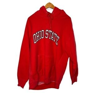 Ohio State Men's Hooded Red Long Sleeve Pullover Sweatshirt Men's Size XXL
